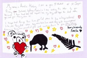 St Josephs Catholic Primary School Belmore - Amelia's letter to Christchurch