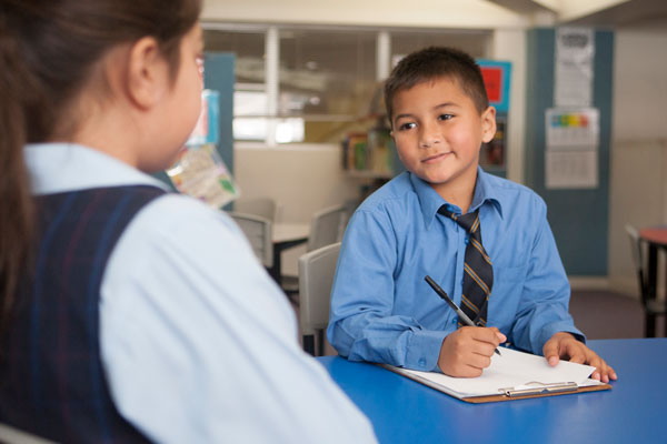 Student Voice St Josephs Catholic Primary School Belmore - students talking to each other